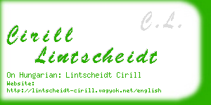 cirill lintscheidt business card